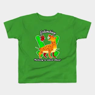 🦖 Smilodon Is Not Smiling about Smilodon Extinction Kids T-Shirt